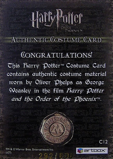 C12 - George Weasley's Beige Shirt - Back