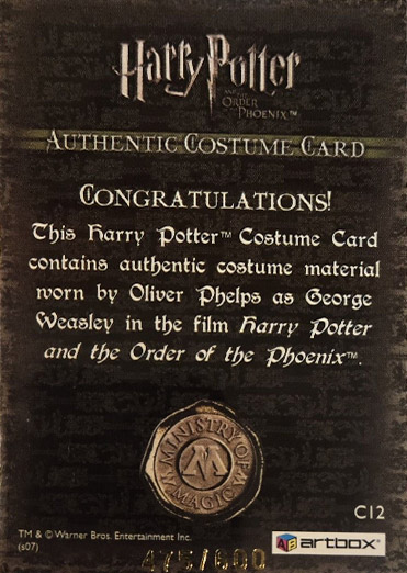 C12 - George Weasley's Beige Shirt - Back