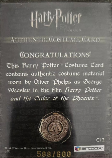 C12 - George Weasley's Beige Shirt - Back