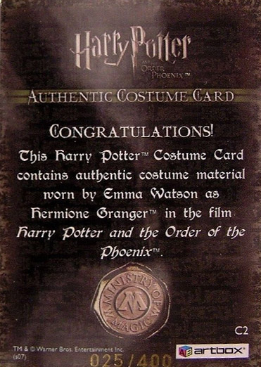 C2 - Hermione Granger's Sweater - Back