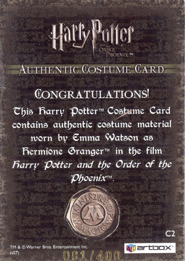 C2 - Hermione Granger's Sweater - Back