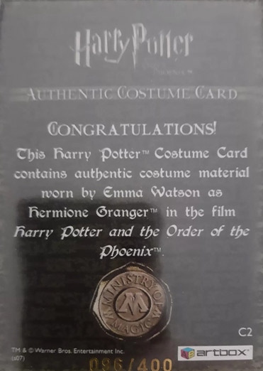 C2 - Hermione Granger's Sweater - Back