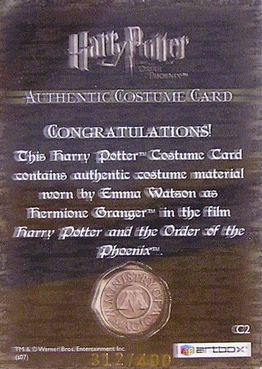 C2 - Hermione Granger's Sweater - Back