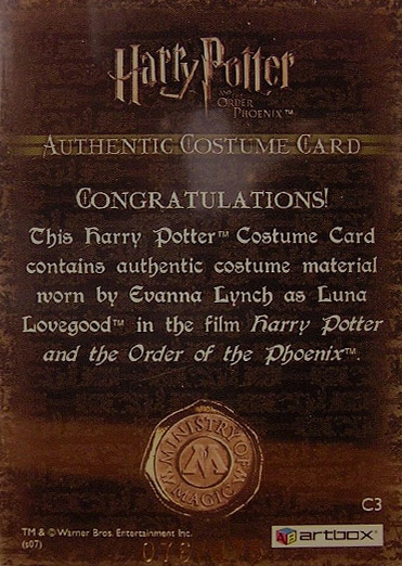 C3 - Luna Lovegood's School Sweater - Back