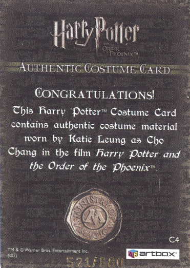 C4 - Cho Chang's Striped Sweater - Back