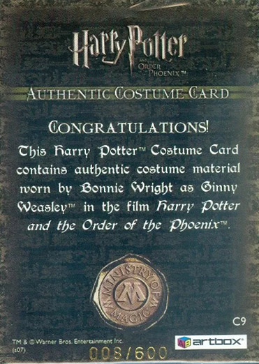 C9 - Ginny Weasley's School Trousers - Back