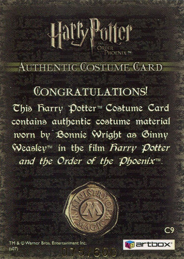 C9 - Ginny Weasley's School Trousers - Back