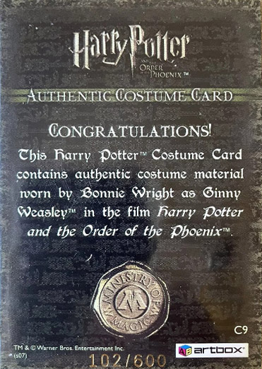 C9 - Ginny Weasley's School Trousers - Back