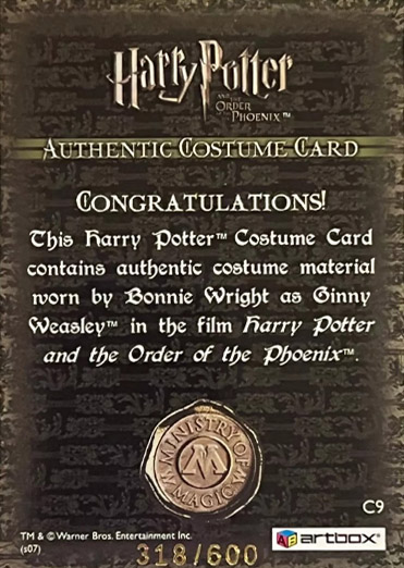 C9 - Ginny Weasley's School Trousers - Back