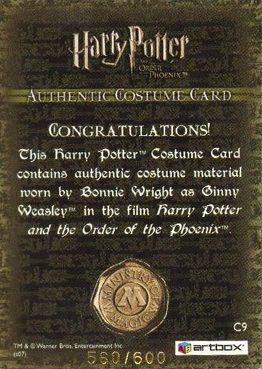 C9 - Ginny Weasley's School Trousers - Back