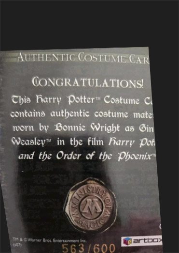 C9 - Ginny Weasley's School Trousers - Back