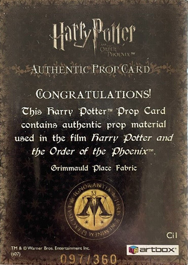 Ci1 - Grimmauld Place Fabric - Back