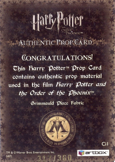 Ci1 - Grimmauld Place Fabric - Back