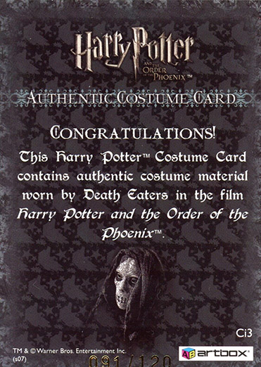 Ci3 - Death Eaters Costume - Back
