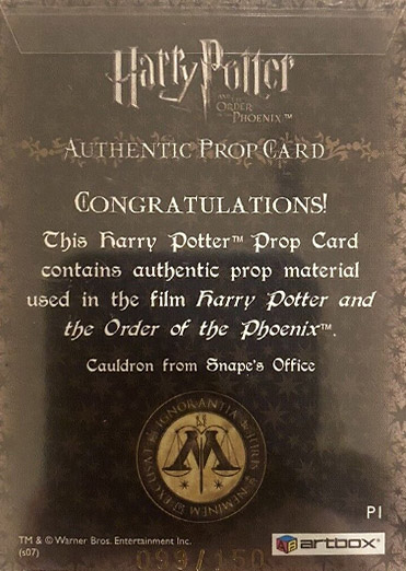 P1 - Cauldron from Snape's Office - Back