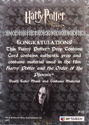 P10 - Death Eater Mask and Costume - Back