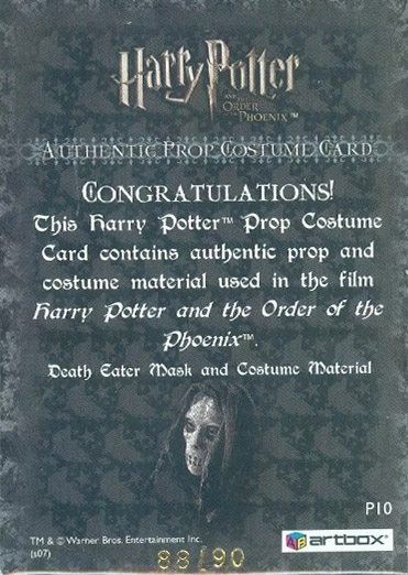 P10 - Death Eater Mask and Costume - Back