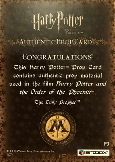 P3 - The Daily Prophet - Back