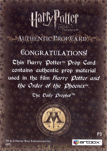 P3 - The Daily Prophet - Back