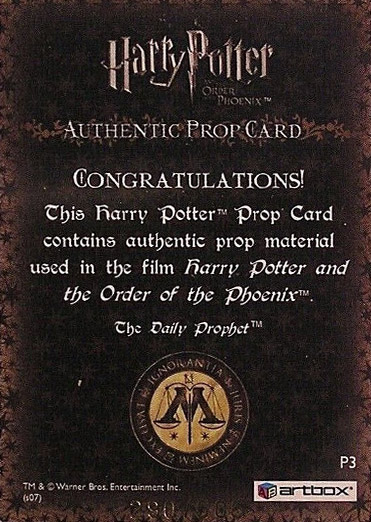 P3 - The Daily Prophet - Back