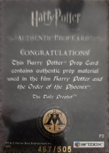 P3 - The Daily Prophet - Back