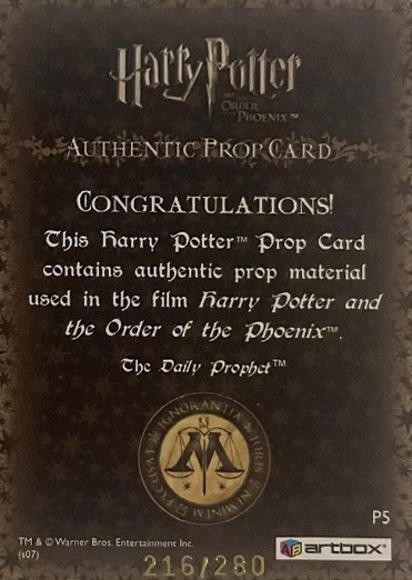 P5 - The Daily Prophet - Back