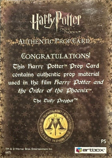 P5 - The Daily Prophet - Back