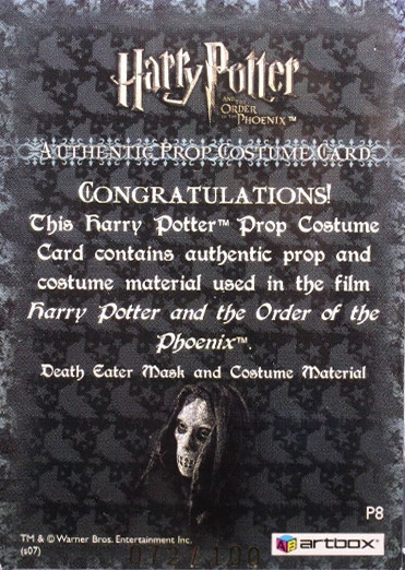 P8 - Death Eaters Mask and Costume - Back