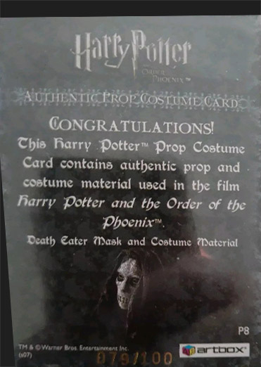 P8 - Death Eaters Mask and Costume - Back