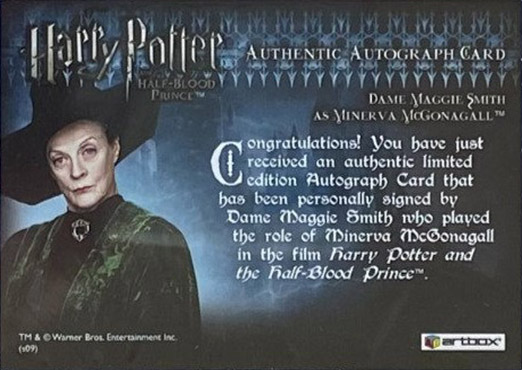 Maggie Smith as Minerva McGonagall - Back