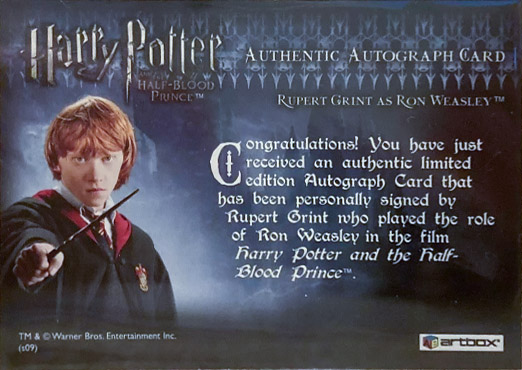 Rupert Grint as Ron Weasley - Back