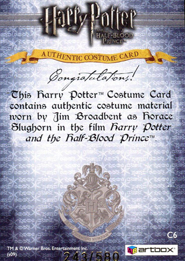 C6 - Horace Slughorn's Jacket - Back