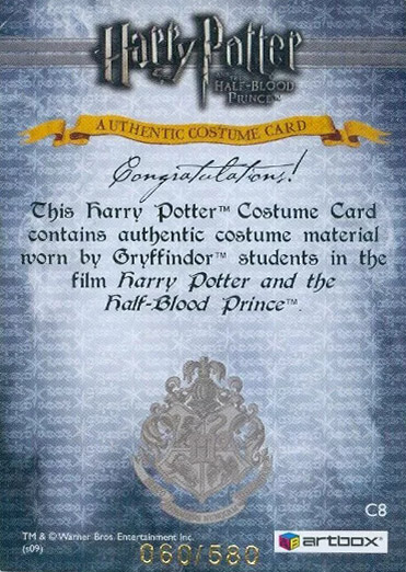 C8 - Gryffindor Students School Robes - Back