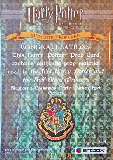 Ci4 - Slughorn's Christmas Party Chicken Foot Goblets - Back