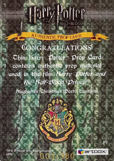 P1 - Slughorn's Christmas Party Lanterns - Back