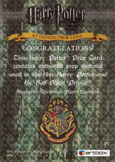 P1 - Slughorn's Christmas Party Lanterns - Back