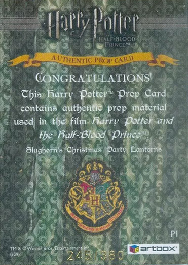 P1 - Slughorn's Christmas Party Lanterns - Back