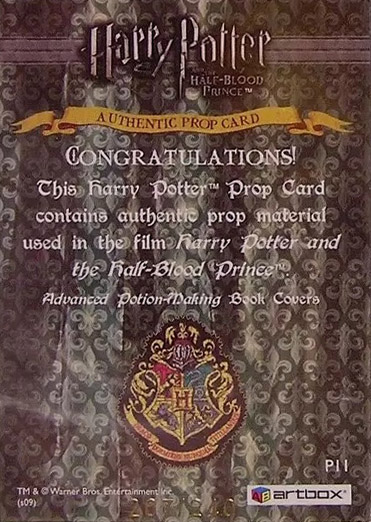 P11 - Advanced Potion-Making Book Covers - Back