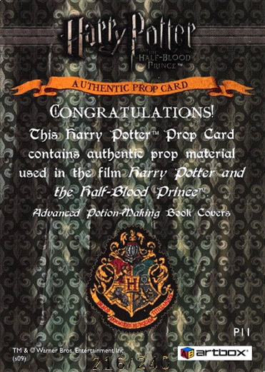 P11 - Advanced Potion-Making Book Covers - Back