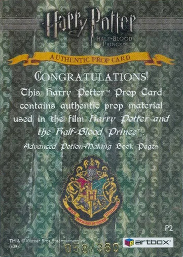 P2 - Advanced Potion-Making Book Pages - Back