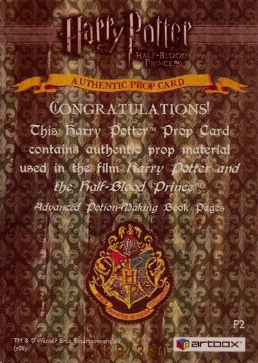 P2 - Advanced Potion-Making Book Pages - Back