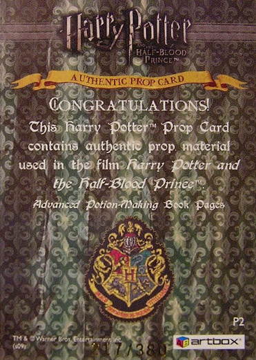 P2 - Advanced Potion-Making Book Pages - Back