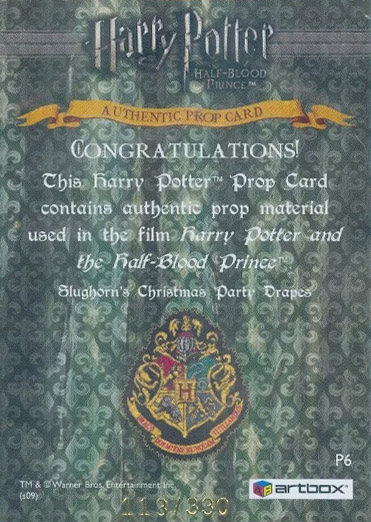 P6 - Slughorn's Christmas Party Drapes - Back