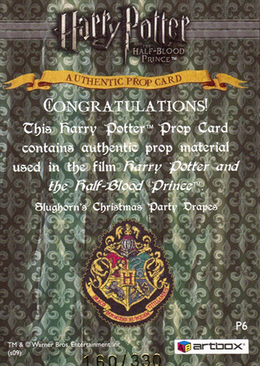 P6 - Slughorn's Christmas Party Drapes - Back