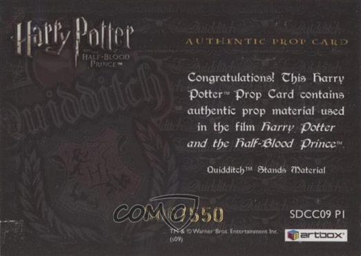 SDCC09 P1 - Gryffindor Quidditch Stand Material - Back