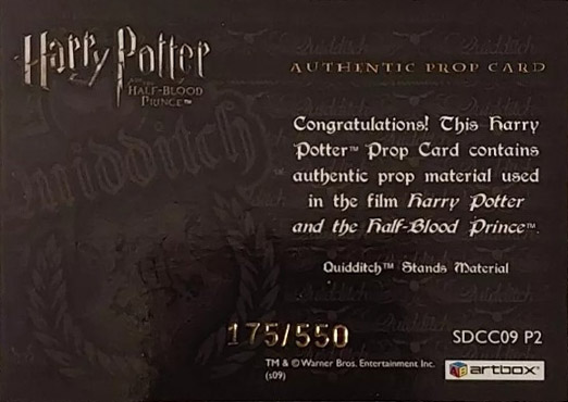 SDCC09 P2 - Hogwarts Quidditch Stand Material - Back