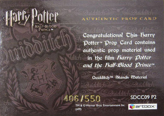 SDCC09 P2 - Hogwarts Quidditch Stand Material - Back