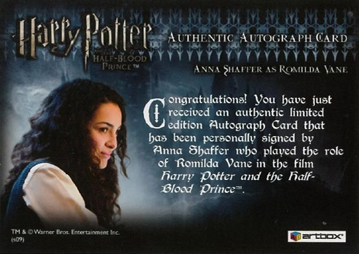 Anna Shaffer as Romilda Vane - Back