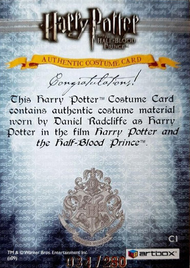 C1 - Harry Potter's Costume - Back