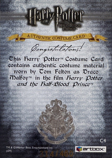 C4 - Tom Felton's Shirt - Back